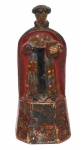 SANTO ANTONIO. Rara imagem miniatura em terracota policromada dita "Paulistinha". Alt.: 11,5 cm. São Paulo, séc. XVIII. Reproduzido com foto no catálogo.