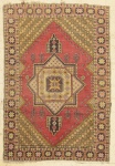 Raro e antigo tapete Maslagh com "Estrela de Alah", medindo: 1,90 X 1,25 = 2,37m².