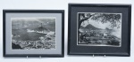 Duas fotografias do Rio Antigo da década de 20/30: "Panorama da Baia de Guanabara" e "Praia de Ipanema e Leblon visto do Alto Leblon". Medidas: 17 x 22 e 16 x 22.