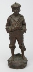 V. SZCZEBLEWSKI (POLÔNIA, 1875-1900). "Mousse Siffleur", escultura em bronze patinado. Alt.:14cm. Artista citado no "Benezit" e com obras reproduzidas no "Berman Bronze". Reproduzido com foto no catálogo.