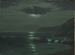 GIUSEPPE FERRI (ITÁLIA, SÉC.XIX/XX). "Marinha em Noite de Luar", óleo s/ tela, 60 x 80. Assinado no c.i.e.