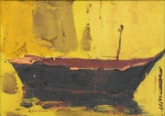 ROMANELLI, ARMANDO (1945). "Barco", óleo s/ tela, 16 X 22. Assinado no c.i.e. e no verso (1971).