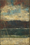 JOSE PAULO MOREIRA DA FONSECA (1922-2004). "Mar à Tarde", óleo s/ tela, 23 X 15. Assinado e datado (1968) no c.i.d.