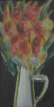 CARLOS BRACHER (1940). "Vaso com Flores", óleo s/ tela, 61 X 32. Assinado no c.i.d.