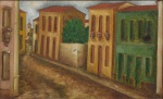 TOBIAS MARCIER (1948-1982). "Casarões e Ouro Preto - MG", óleo s/ tela colado na madeira, 20 X 32. Assinado e datado (1977) no c.i.d.
