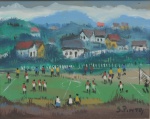 SYLVIO PINTO (1918-1997). "Pelada na Várzea", óleo s/ tela, 22 x 28. Assinado no c.i.d.