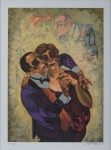 JUAREZ MACHADO (1941). "Dançarinos de Tango", serigrafia a cores, 70 X 50. Assinado no c.i.d.