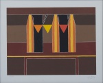 FERREIRA GULLAR (1930-2016). "Geométrico", serigrafia a cores, 32 X 42. Assinado no c.i.d.