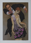 JUAREZ MACHADO (1941). "Casal com Frasco de Perfume", serigrafia a cores, 60 X 40. Assinado no c.i.d.
