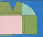 ABELARDO ZALUAR (1924-1987). "Quadrado Rosa", vinil s/ eucatex, 34 x 34. Assinado e datado (1977) no c.i.d e no verso. Reproduzido com foto no catálogo.