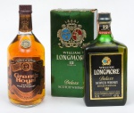 Dois Whiskies escoceses das marcas "William Longmore" e "Grant's Royal" (12 anos), embalagens de 750 ml.