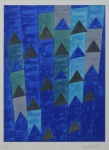 VOLPI, ALFREDO (1896-1988). "Bandeirinhas", serigrafia a cores, 35 X 26. Assinado no c.i.d.