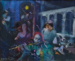 TEIXEIRA MENDES (1940-2008). "Baile de Carnaval na Lapa - RJ", óleo s/ tela, 38 X 46. Assinado no c.i.e.