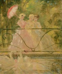 LOUIS ICART (FRANÇA, 1888-1950). "Le Bassin Aux Cygnes", óleo s/ tela, 55 x 46. Assinado no c.i.d. Carimbo no verso da Exposição realizada no Museu de Belas Artes do RJ. Reproduzido com foto no catálogo.