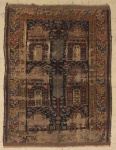 Raro tapete Shirvan (circa 1915), medindo: 1,50 X 1,05 = 1,57m². Datado. (No estado).