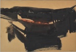 MABE, MANABU (1924-1997). "Composição", aquarela, 32 X 47. Assinado e datado (1961) no c.i.d. Registrado no "Projeto de Catalogação Geral Manabu Mabe". Número de catalogação 2608.