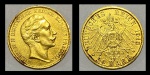 Moeda alemã em ouro 22k, no valor de 20 "Marcos", do período "Wilhelm II", datada de 1913. Peso: 8,0g.