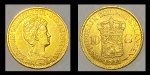 Moeda "Holandesa - Koningin Wilhelmina" em ouro 22k, no valor de 10 "Gulden", datada de 1911. Peso: 6,8g.