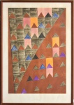 VOLPI, ALFREDO (1896-1988). "Bandeirinhas", serigrafia a cores, 86 X 59. Assinado no c.i.d.