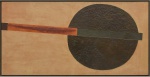 CLEBER GOUVÊA (1942-2000). "Sem Título", óleo s/ tela colado na madeira, 60 X 120. Assinado e datado (1988) no c.i.d.