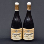 DOMAINE A. ROUSSEAU PÈRE ET FILS - CHAMBERTIN GRAND CRU - 1983. Dois raros vinhos tintos franceses (Côte de Nuits). 750ml. Uva Pinot Noir. Notas de frutas negras e levedura.