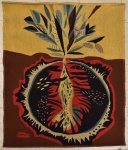 GENARO DE CARVALHO (1926-1971). "Germinação", tapeçaria de parede, 1,00 X 0,84. Assinado no c.i.e.