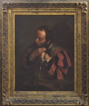 ALFREDO CRISTIANO KEIL (PORTUGAL, 1850-1907). "O Mosqueteiro do Rei", óleo s/ tela, 92 X 73. Assinado e datado (1875) no c.i.d.