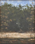 JOSÉ PAULO MOREIRA DA FONSECA (1922-2004). "Tempo no Bosque", óleo s/ madeira, 40 X 33. Assinado e datado (1981) no c.i.d.