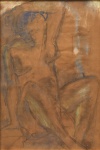 PANCETTI, JOSÉ (1902-1958). "Nú Sentado", técnica mista, 55 X 37. Assinado no c.i.e.