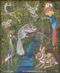 ROSINA BECKER DO VALLE (1914-2000). "A Floresta", óleo s/ tela, 42 X 34. Assinado e datado (1981) no c.i.d. e no verso.