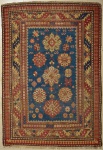 Raro tapete Shirvan Flower (circa 1890), medindo: 1,25 x 0,90 = 1,12m².