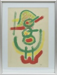 IVAN SERPA (1923-1973). "Figura do Agreste", guache, 53 X 36. Assinado e datado (1950) no c.i.d. Pertencente ao acervo da família do pintor.