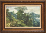 OSWALDO TEIXEIRA (1904-1975). "Vista do Alto da Serra em Petrópolis", óleo s/ tela, 38,5 X 61,5. Assinado, datado (1942) e localizado (Petrópolis) no c.i.d. (Alguns craquelês).