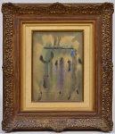 ANTONIO BANDEIRA (1922-1967). "Sem Título", aquarela e nanquim, 37,5 X 27. Assinado e datado