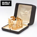 BURLE MARX (1909 - 1994). Pulseira articulada em ouro 18k - 750mls contrastado, escovado e liso, est