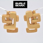 BURLE MARX (1909 - 1994). Par de brincos em ouro 18k - 750mls contrastado, escovado e liso, estilo &59857